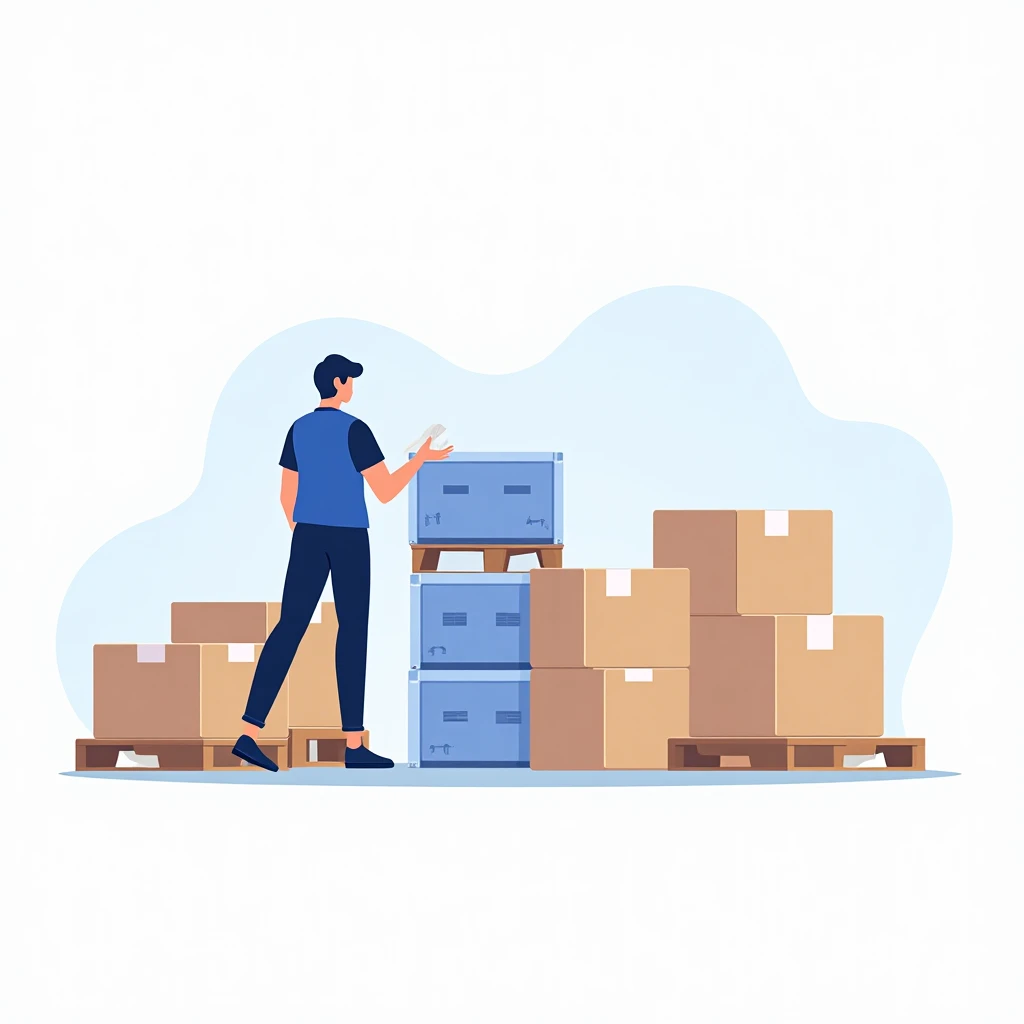 Employé d'entrepôt au travail