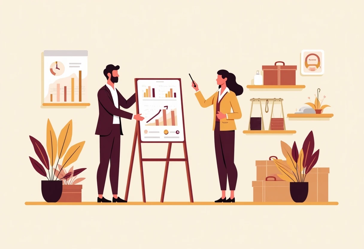 Retail sales professionals collaborating