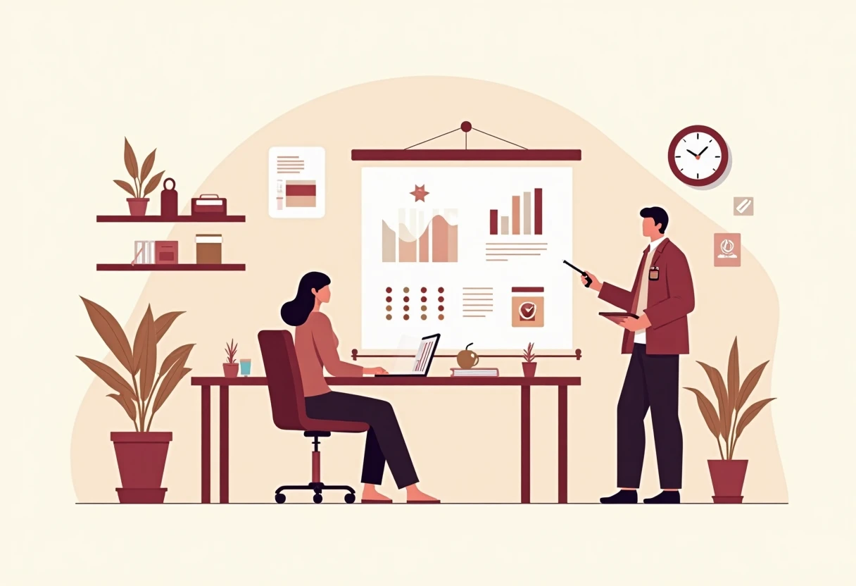 Healthcare professional teaching in a classroom