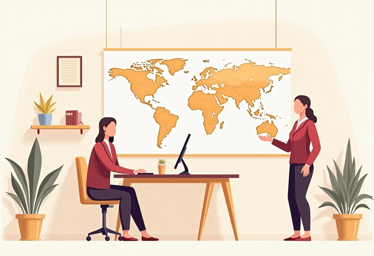 Customer service in a global office